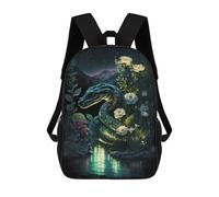 sinyumoney Enchanted Night Serpent Children's Backpacks School 3D Printed Bag Bookbag for Kids Travel Rucksacks Boy Girl Book Bags Kids School Bag 17inch