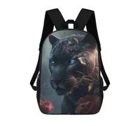 sinyumoney Enchanted Panther Portrait School Bag Bookbag 3D Printed Children's Backpacks for Kids Boy Girl Book Bags Kids School Bag Travel Rucksacks 17inch