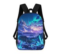 sinyumoney Enchanted Peaks Rucksacks 3D Printed Children Backpacks Fashion Casual Daypack Cute Travel Bags Outdoor Casual Daypack for Boy And Girl 17inch