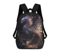 sinyumoney Enchanted Phoenix Artwork Backpack School Bag High Secondary School Bags Casual Backpack for Campus Outdoor Travel Sports 17inch
