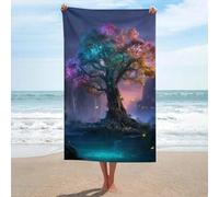 sinyumoney Enchanted Rainbow Tree Landscape Bathroom Towels Set for Smooth Skin Quick Drying Durable Beach Towel Beach & Swimming Pool 130cm*80cm