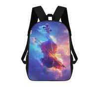 sinyumoney Enchanted Sky Violin Art Print School Backpack Fashion Stationery Backpack Waterproof Casual Daypacks for Camping Outdoor Adventures And Daily Travel 17inch