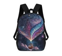 sinyumoney Enchanted Sky Voyage Balloon Backpacks 3D Printed Kids School Backpack School Bag Fashion Rucksacks for Boys Elementary And Middle School Students 17inch
