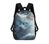 sinyumoney Enchanted Snow Cat Portrait School Backpack Business Laptop Rucksack Bag Unisex Casual Daypack for Men, Women & Teenage Boys 17inch