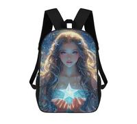 sinyumoney Enchanted Star Fantasy Artwork Backpack School Bag Large School Backpack for Boys - Perfect for Travel, Work And Daily Use 17inch
