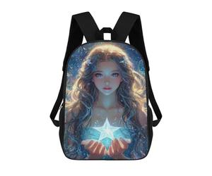 sinyumoney Enchanted Star Fantasy Artwork Backpack School Bag Large School Backpack for Boys - Perfect for Travel, Work And Daily Use 17inch