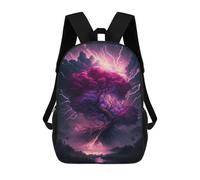 sinyumoney Enchanted Stormscape with Lightning Tree Backpack School Daypacks Business Backpack Water Resistant Bookbag for Girls Boys Teenage 17inch