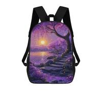 sinyumoney Enchanted Sunset Pathway School Bags Fashion Stationery Backpack Waterproof Casual Daypacks for Men, Women & Teenage Boys 17inch