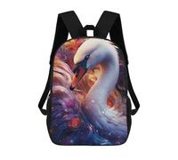 sinyumoney Enchanted Swan Fantasy -2 Backpack for School 3D Printed Boys Girls School BagChildren Bookbag Travel Rucksack 17inch