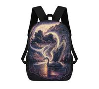 sinyumoney Enchanted Swan Lake Backpack School Bag Fashion Stationery Backpack Waterproof Casual Daypacks- Perfect for Travel, Work And Daily Use 17inch