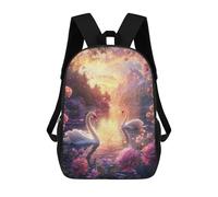 sinyumoney Enchanted Swan Lake Sunset Rucksack School Secondary High School College Backpack Travel for Campus Outdoor Travel Sports 17inch