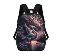 sinyumoney Enchanted Swan Lightning Storm Rucksack Computer Rucksack for School/Work/Travel for Camping Outdoor Adventures And Daily Travel 17inch