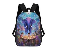 sinyumoney Enchanted Tea Party in The Forest -1 Children's Backpack, Schoolbag Large Capacity Students Bookbag Rucksack Knapsack for Boys Girls Adults Teen 17inch