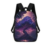 sinyumoney Enchanted Thunderstorm Tree Backpacks 3D Printed 17inch Kids School Backpack Outdoor Casual Daypack Casual Travel Bags for Middle School Students