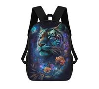 sinyumoney Enchanted Tiger Fantasy Artwork -1 School Backpack Secondary Causal Travel High School Bags for Camping Outdoor Adventures And Daily Travel 17inch