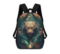 sinyumoney Enchanted Tiger Portrait -7 School Backpack Large Water Resistant Laptop Backpack for Men, Women & Teenage Boys 17inch