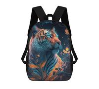 sinyumoney Enchanted Tiger Portrait -8 Backpack School Fashion Stationery Backpack Waterproof Casual Daypacks for Men, Women & Teenage Boys 17inch