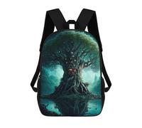 sinyumoney Enchanted Tree House -1 Kids Backpack, Kids School Bag 3D Printed School Backpacks for Boys And Teenager School Students 17inch