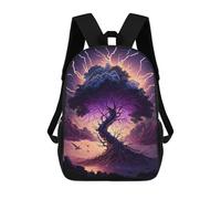 sinyumoney Enchanted Tree Lightning Storm -1 Kids School Backpack 17 Inch School Bag 3D Printed School Bag for Boys Elementary And Middle School Students