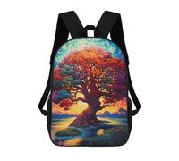 sinyumoney Enchanted Tree of Life Backpacks, Kids Backpack Student School Bag 3D Printed Travel Backpacks Fashion Accessory Backpack Children Waterproof School Bags 17inch