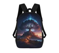 sinyumoney Enchanted Tree of Light Children's Backpack, Schoolbag Large Capacity Students Bookbag Rucksack Knapsack for Boys Girls Adults Teen 17inch