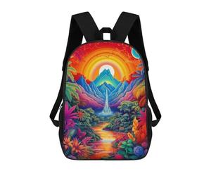 sinyumoney Enchanted Tropical Paradise School Bags Fashion Stationery Backpack Waterproof Casual Daypacks for School/Work/Travel 17inch
