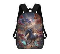 sinyumoney Enchanted Unicorn Forest Fantasy Backpack School Bag Fashion Stationery Backpack Waterproof Casual Daypacks- Perfect for Travel, Work And Daily Use 17inch