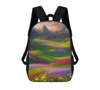 sinyumoney Enchanted Valley of Flowers School Bags High Secondary School Bags Casual Backpack for Men/Women 17inch