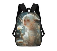 sinyumoney Enchanted Water Lily Fantasy Kids Children School Backpack Bookbags Casual Travel Rucksack Boys Girls Large Capacity Daypack 17inch