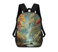 sinyumoney Enchanted Waterfall Landscape Backpack for Boys Teen Students, Girls Rucksack Bags Toddler Elementary Middle School Bookbag 17inch