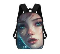 sinyumoney Enchanted Waterfall Portrait Backpacks Kids Student Schoolbag,3D Printed Backpacks,Elementary And Middle School Students Backpacks for Boys Girls 17inch
