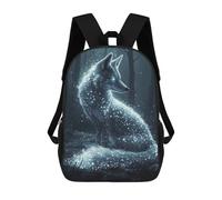 sinyumoney Enchanted Winter Fox Backpack School Bag High Secondary School Bags Casual Backpack for Teenage Girls Boys Women Men 17inch