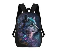 sinyumoney Enchanted Wolf Fantasy Art Print -1 School Bags School Secondary High School College Backpack Travel for Men, Women & Teenage Boys 17inch