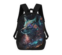 sinyumoney Enchanted Wolf Fantasy Artwork School Backpack 3D Printed Children's 17inch Backpacks Bag Bookbag for Kids Boy Girl Book Bags Kids School Bag Travel Rucksacks