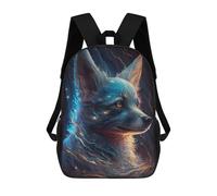 sinyumoney Enchanted Wolf Portrait Rucksacks 3D Printed Children Backpacks Fashion Casual Daypack Cute Travel Bags Outdoor Casual Daypack for Boy And Girl 17inch