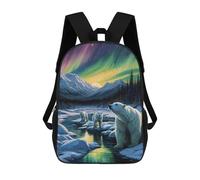 sinyumoney Enchanting Arctic Aurora Backpack School Bag Business Laptop Rucksack Bag Unisex Casual Daypack for Teenage Girls Boys Women Men 17inch