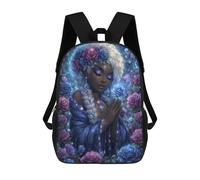 sinyumoney Enchanting Rose Fairy Portrait Backpack School Bag Large Water Resistant Laptop Backpack for Girls Boys Teenage 17inch