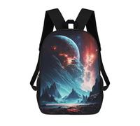 sinyumoney End Of Stars Landscape Backpack School Bag Secondary Causal Travel High School Bags for School/Work/Travel 17inch