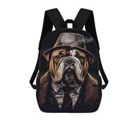 sinyumoney English Bulldog Gangster Backpack School Large Water Resistant Laptop Backpack for School/Work/Travel 17inch