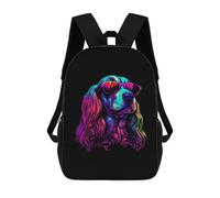 sinyumoney English Cocker Spaniel Backpacks Kids School Backpack School Bag 3D Printed Fashion School Bags for Boys Elementary And Middle School Students 17inch