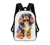sinyumoney English Toy Spaniel Backpack 3D Printed Children's School Backpack Kids Travel Backpacks High Capacity Book Bags Children's Backpack Rucksack 17inch