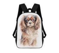 sinyumoney English Toy Spaniel Dog School Backpack for Girls Backpack Water Repellent Casual Daypack Lightweight Rucksack Boy Girl School Backpack 17inch