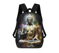sinyumoney Enlightened Serenity A Spiritual Portrait Fashion Student School Backpack Suitable for Boys Girls Kids Casual Outdoor Travel Essential Daypack 17inch