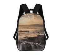 sinyumoney Enoshima Island Japan School Backpack Daypacks Business Backpack Water Resistant Bookbag for Campus Outdoor Travel Sports 17inch