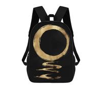 sinyumoney Enso Circle Calligraphy School Backpack Water Resistant Computer Rucksack- Perfect for Travel, Work And Daily Use 17inch