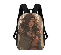 sinyumoney Epic Elf Druid Children's School Backpack 3D Printed for Kids Travel Rucksacks Book Bags Kids School Bag 17inch