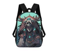 sinyumoney Epic Mysterious Shaman 3D Printed 17inch School Bag Children's School Backpack Travel Backpacks Casual Fashion Bag for Kids School Students