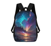 sinyumoney Epic Night Sky in Space Backpack 3D Printed Children's School Backpack for Kids High Capacity Travel Rucksacks Book Bags Kids School Bag Back Pack 17inch