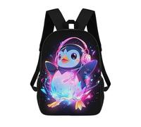 sinyumoney Epic Party Penguin School Bags High Secondary School Bags Casual Backpack for Camping Outdoor Adventures And Daily Travel 17inch