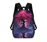 sinyumoney Epic Purple And Blue Tree Backpack School Bag Rucksack Casual Daypacks School Work Travel Bag for Girl, Teen Girls 17inch